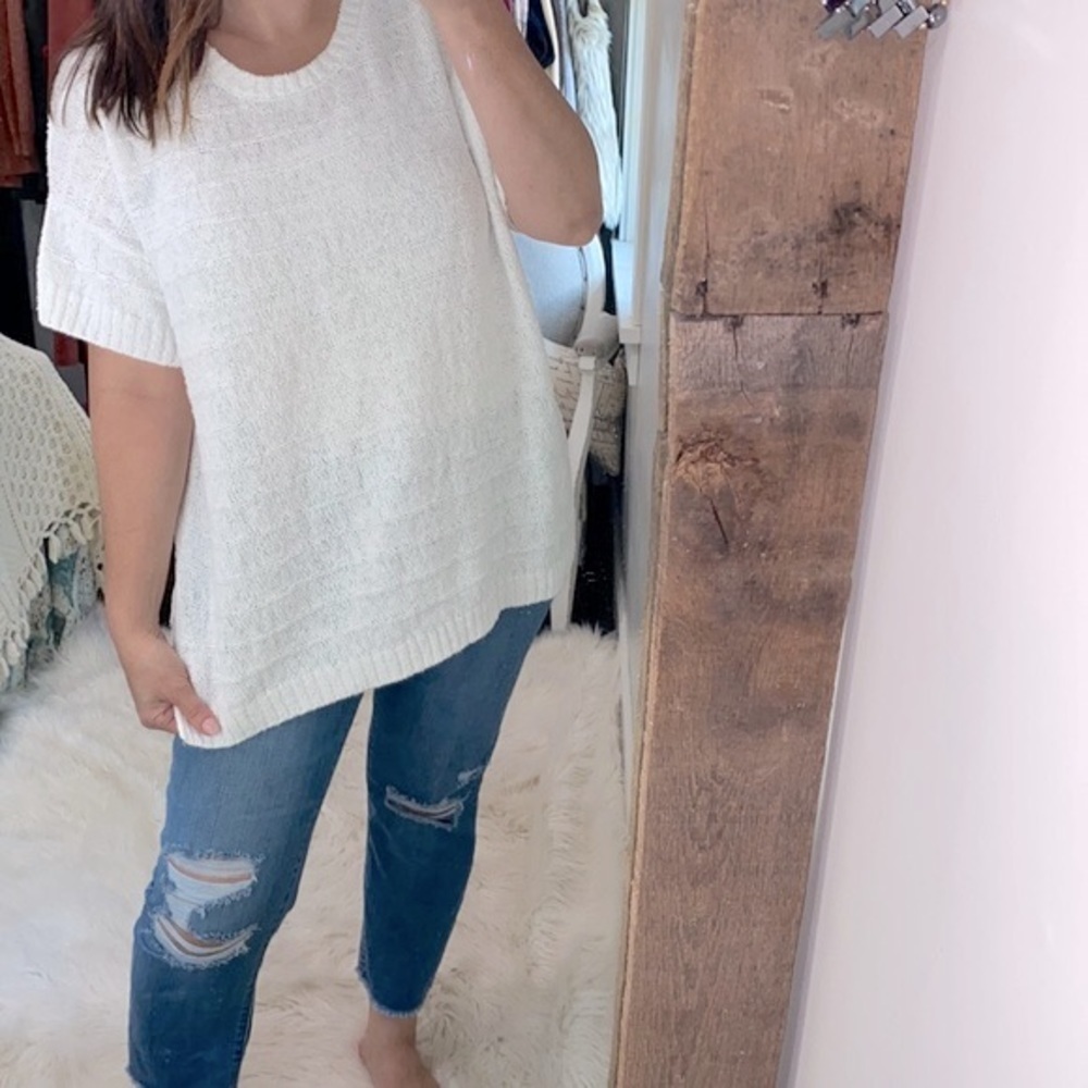 Peyton Promise white knit sweater size 1X